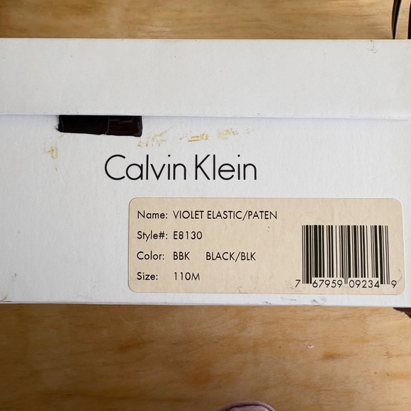 Calvin Klein "Violet" Black Patent High Heels Elastic Strap Pumps Size 11M - Picture 10 of 10
